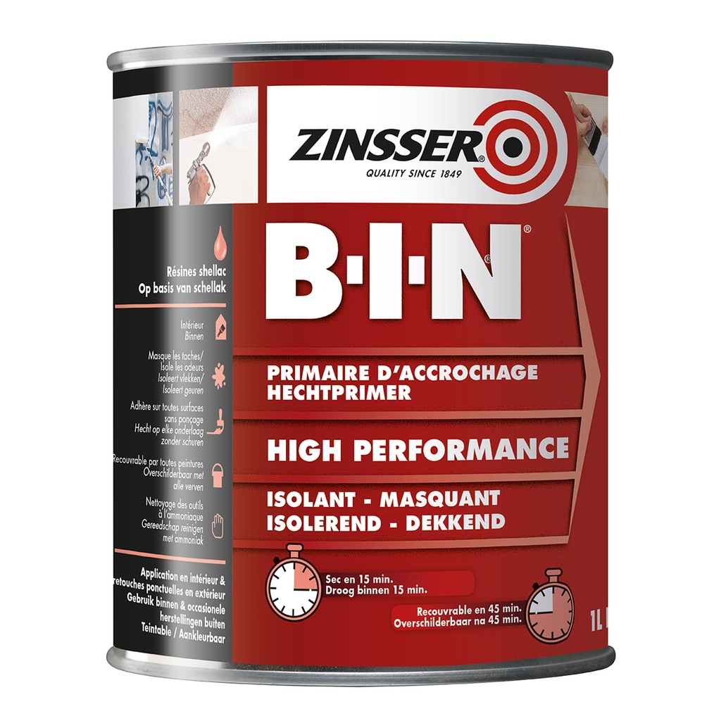 ZINSSER BIN Primer aerosol wit 0,4lt