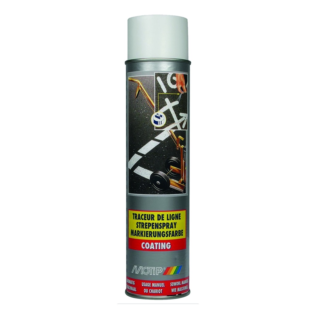 Motip Spray Markeringsverf Wit voor strepenkar 600ml