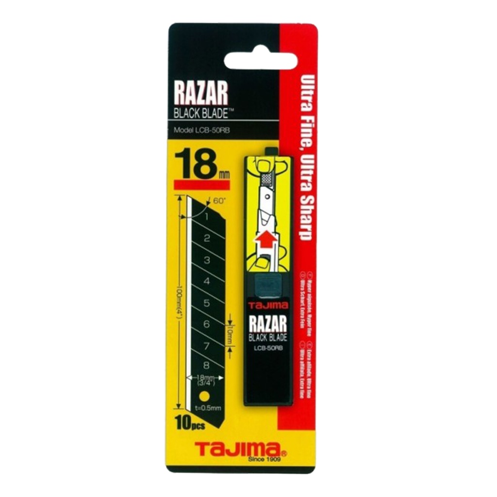 Vervangmessen RAZAR BLACK 18mm LCB50RBC/K1 (10st)